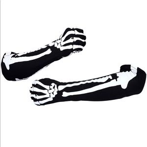 Skeleton Gloves Long